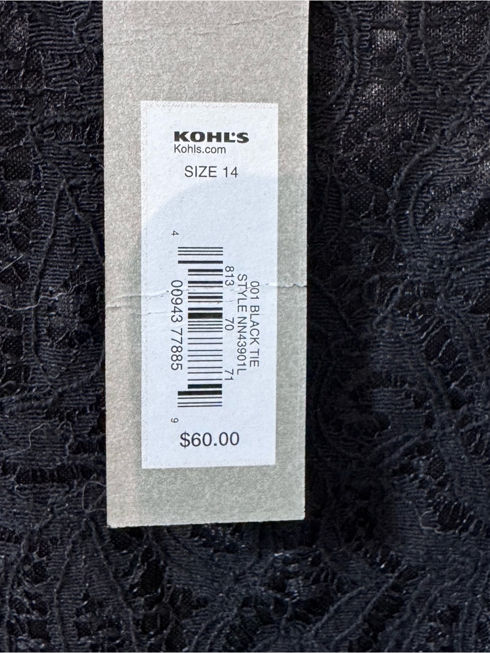Apt. 9 Black Lace-Front Midi Sheath Dress - Size 14 - Picture 3 of 9
